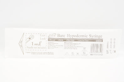 DPS 100000000125 Bare Hypodermic Syringe 1ml